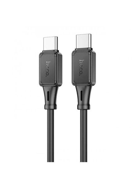 Кабель USB X101 Silicone Type-C ↔ Type-C 60W 1м Силіконовий провід для швидкої зарядки гаджетів Чорний Hoco (337179472)