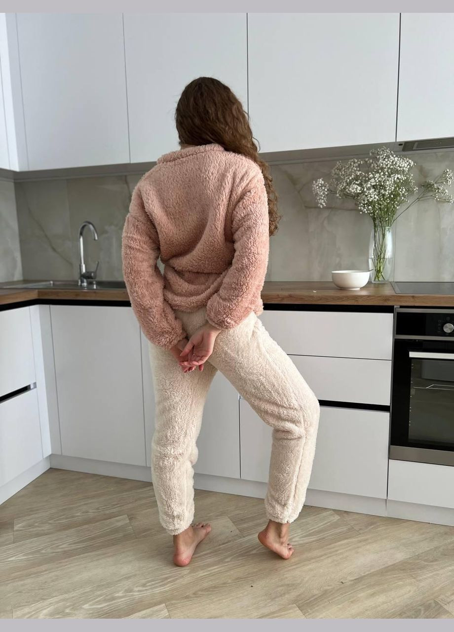 Бежевая зимняя пижама женская бежевая m (2507/2) GT