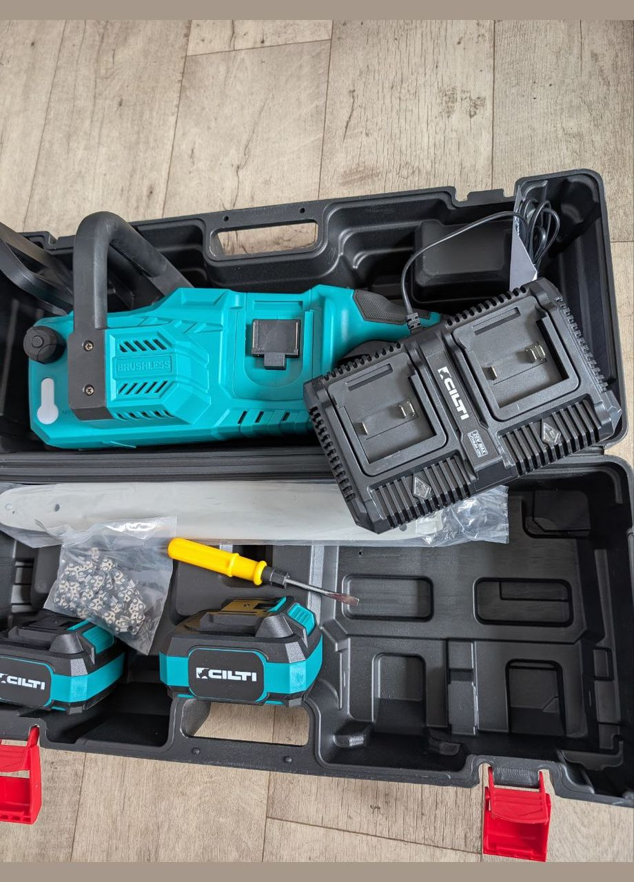 Акумуляторна ланцюгова пилка Cilti 8011 шина 40 см синій (2104618483) No Brand (322877217)