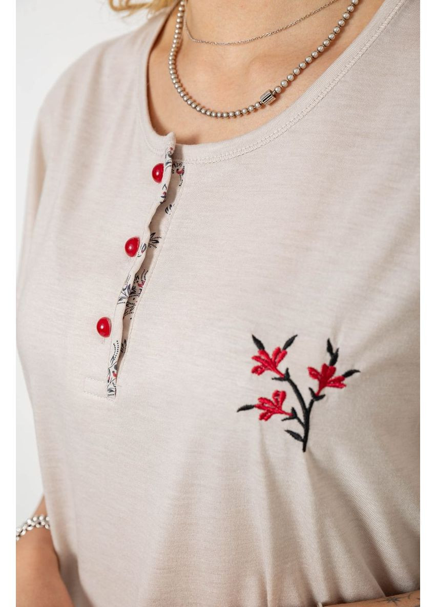 Бежева всесезон піжама жіноча з принтом,, 243r6967 Stil Moda