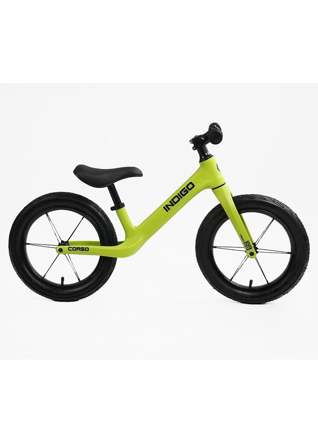 Велобег 14" D-2215-45 Indigo нейлоновая рама, лимонный (167947) Corso (369783050)