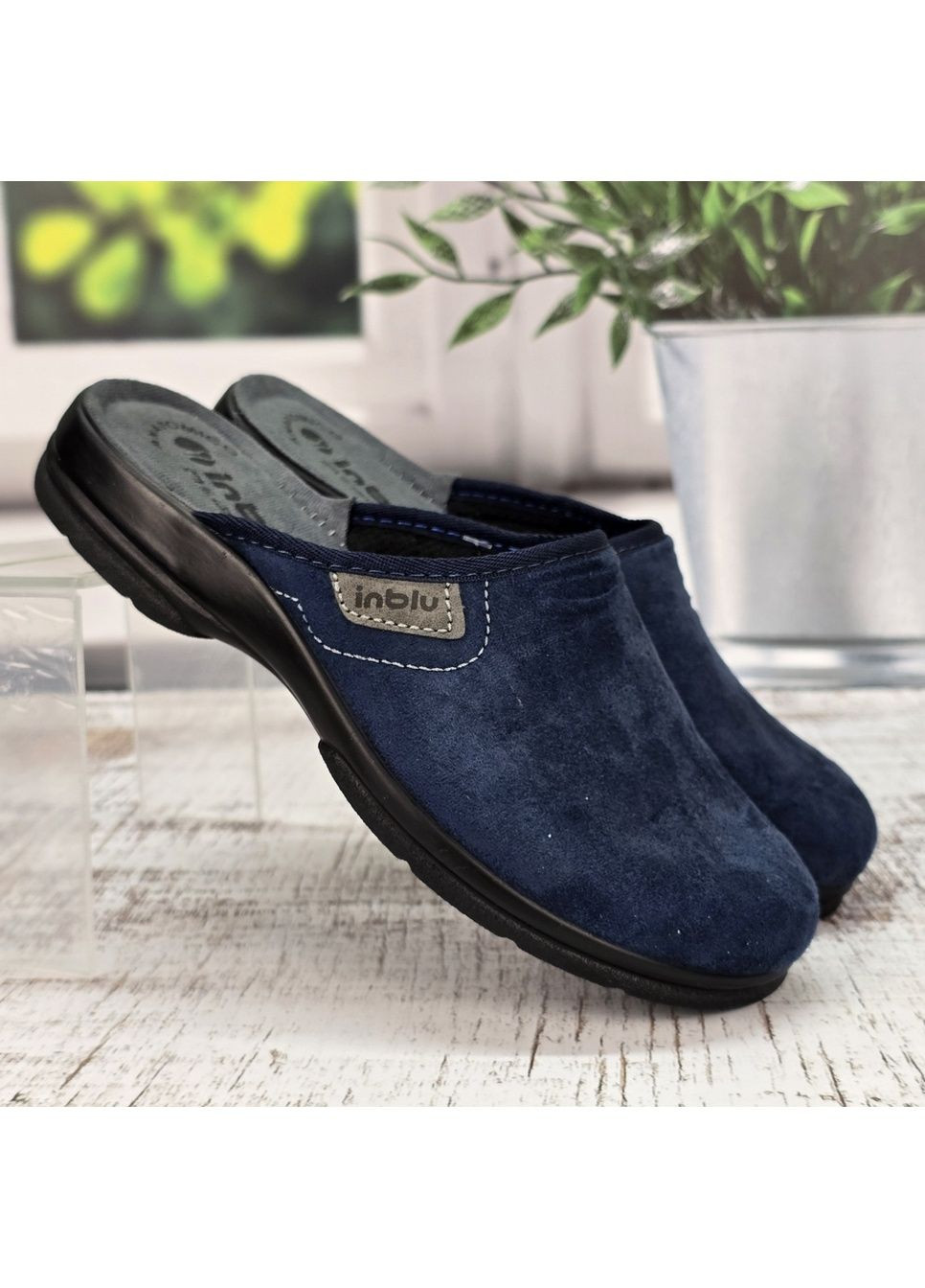 Капці чоловічі домашні закриті сині на пінковій підошві Inblu (366144497)