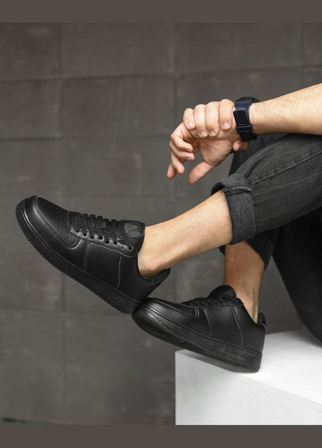 Чорні Осінні чоловічі кросівки force нв black No Brand