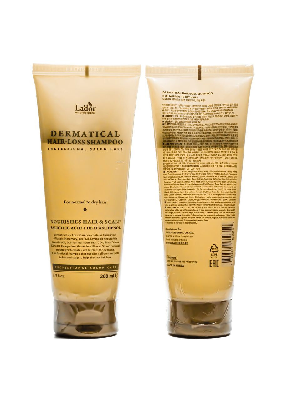 Шампунь для волос Dermatical Hair Loss 200 мл La'dor (335858365)