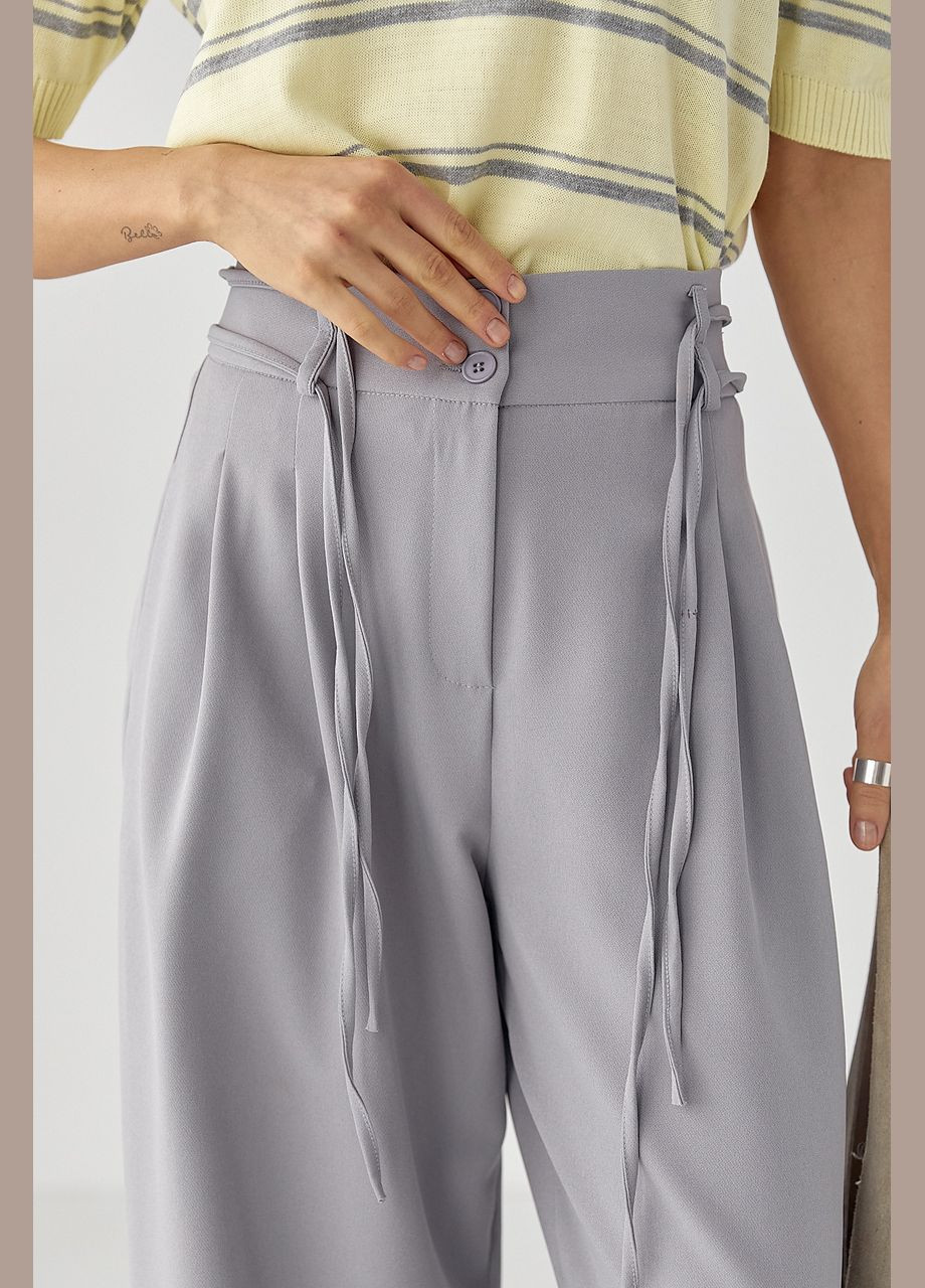 Класичні штани-палаццо зі складками Lurex (328633515)