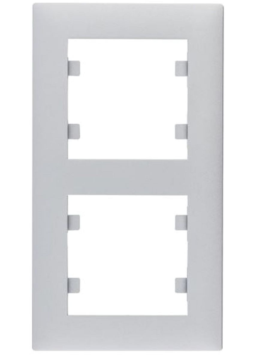 Двойная Рамка 2X вертикальная Lumina-Intens WL5622 серебряная (10658) Hager (317755552)