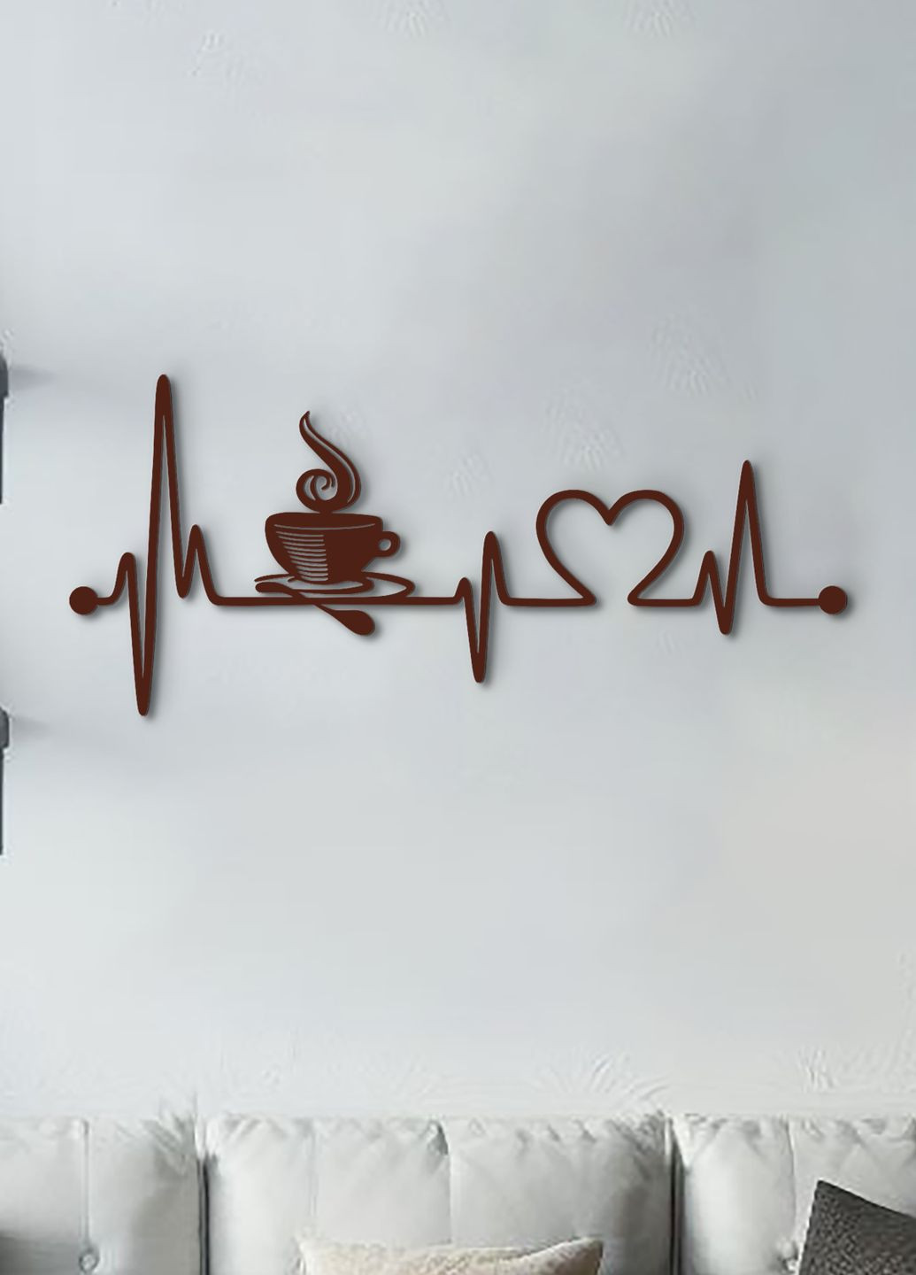 Современная картина на кухню, декор в комнату "Кофе для любимой", оригинальный подарок 25х10 см Woodyard (291842281)