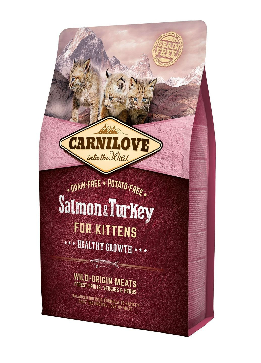Сухий корм для кошенят Salmon&Turkey Kitten 2 кг (8595602512225) Carnilove (305580544)