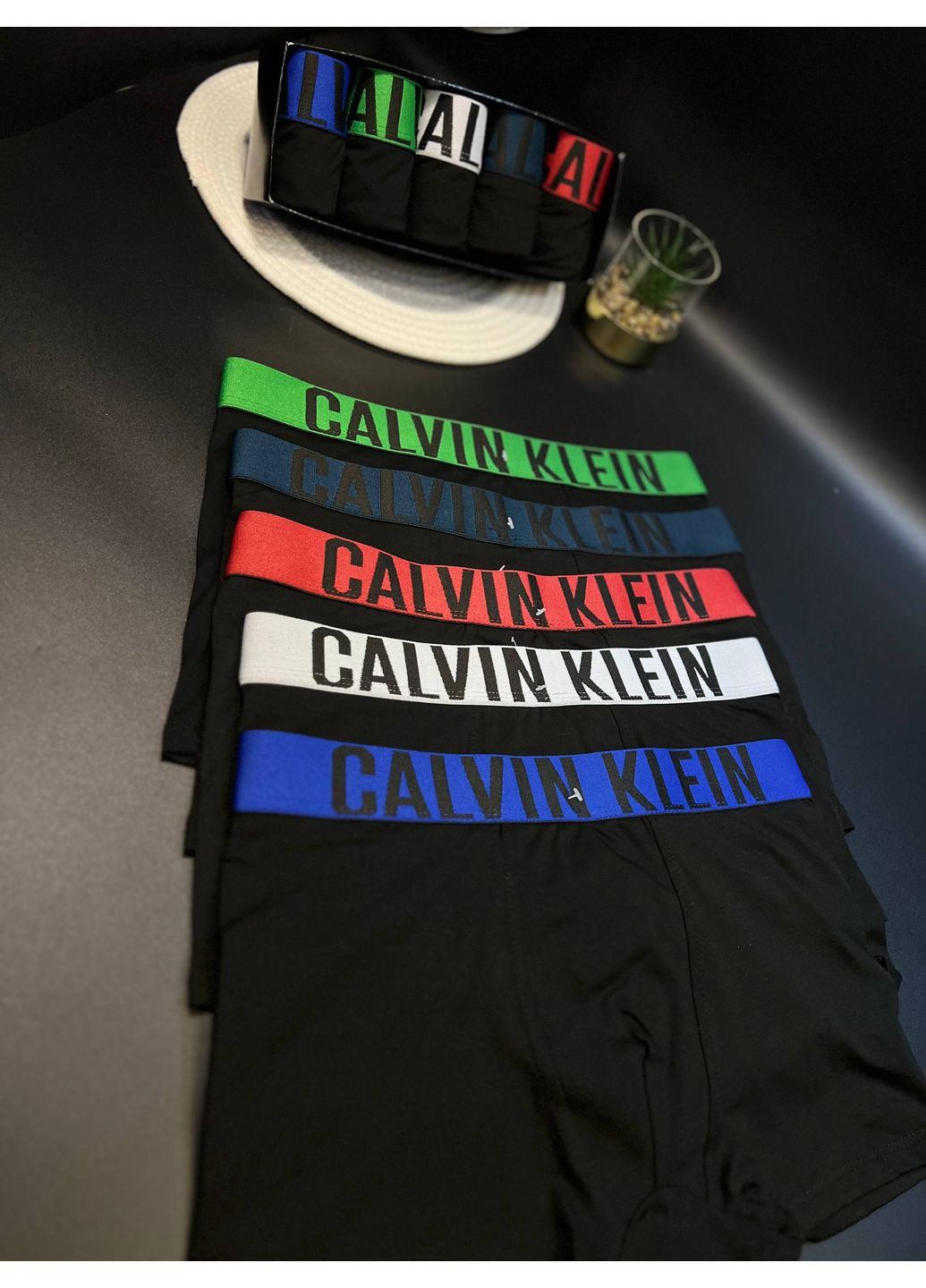 Набір 5 шт чорних боксерів | Труси чоловічі | Боксери чоловічі No Brand (360978479)