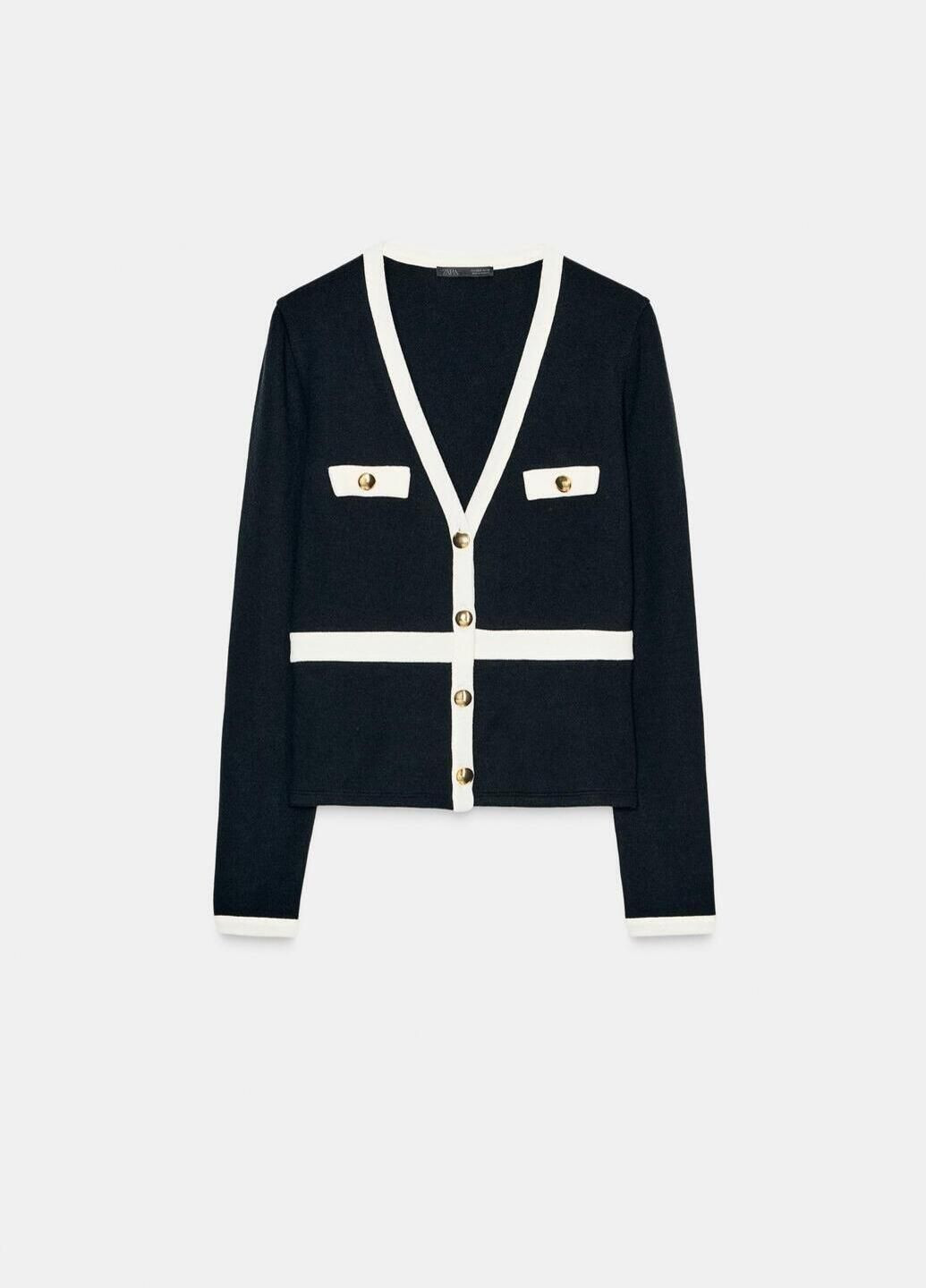 Черный демисезонный кардиган Zara