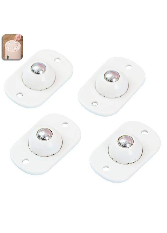 Ролики для переміщення меблів 4 шт антивібраційні підставки на липучках No Brand (354226817)