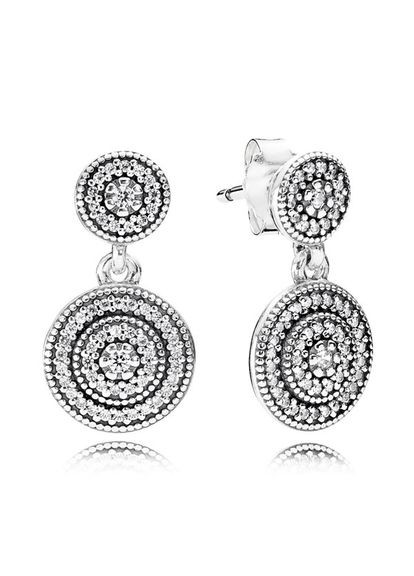 Серебряные серьги с бриллиантами "Двойной круг" Kabluchka (355348216)