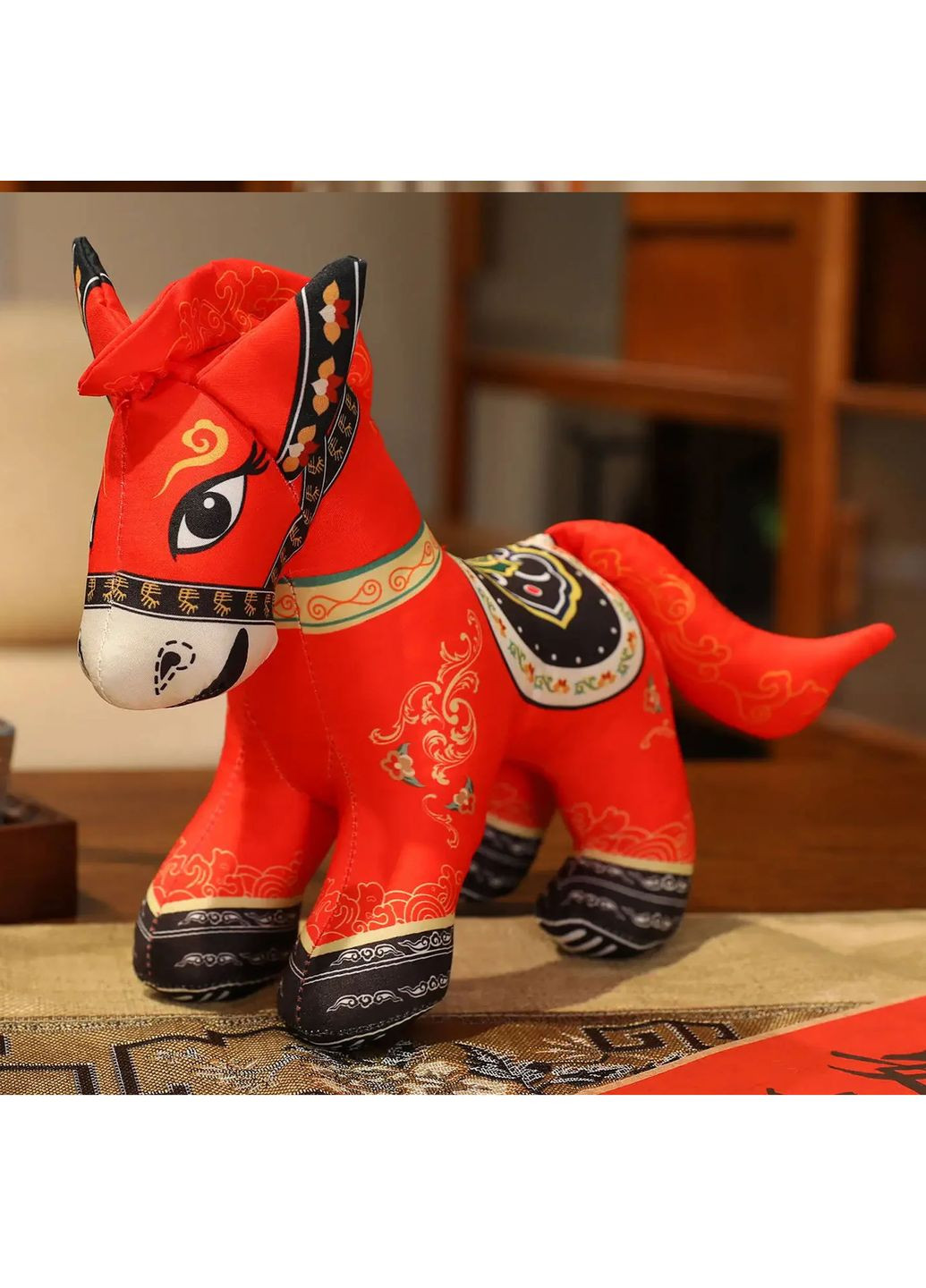 Мягкая игрушка Красная Огненная Лошадь 25см No Brand (361081800)