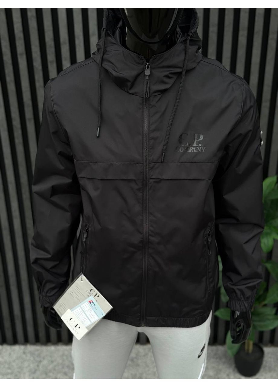 Черная демисезонная весенняя мужская спортивная куртка c.p. company adidas