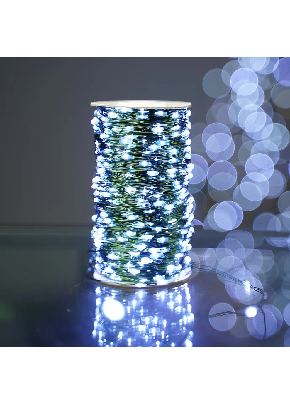 Гірлянда Краплі Роси 120 метрів 1200 лампочок Холодний білий колір Зелений провід Yalunka Tobi (349451434)