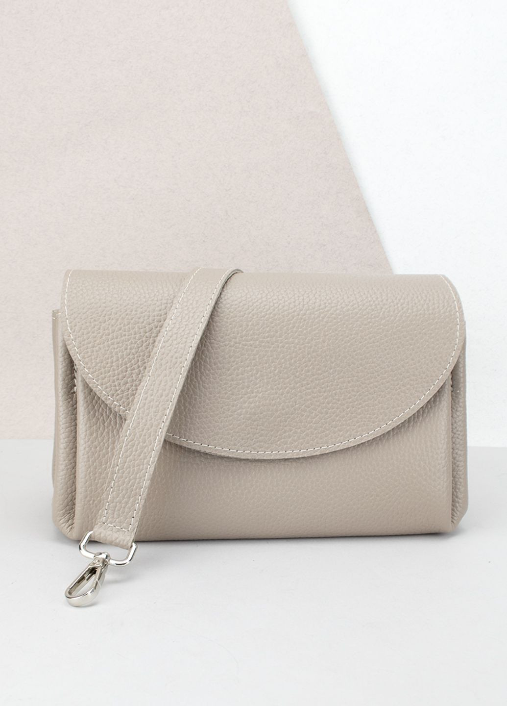 Сумка женская кожаная мокко Невада S472 кросбоди на 3 отделения HandyCover (300514704)