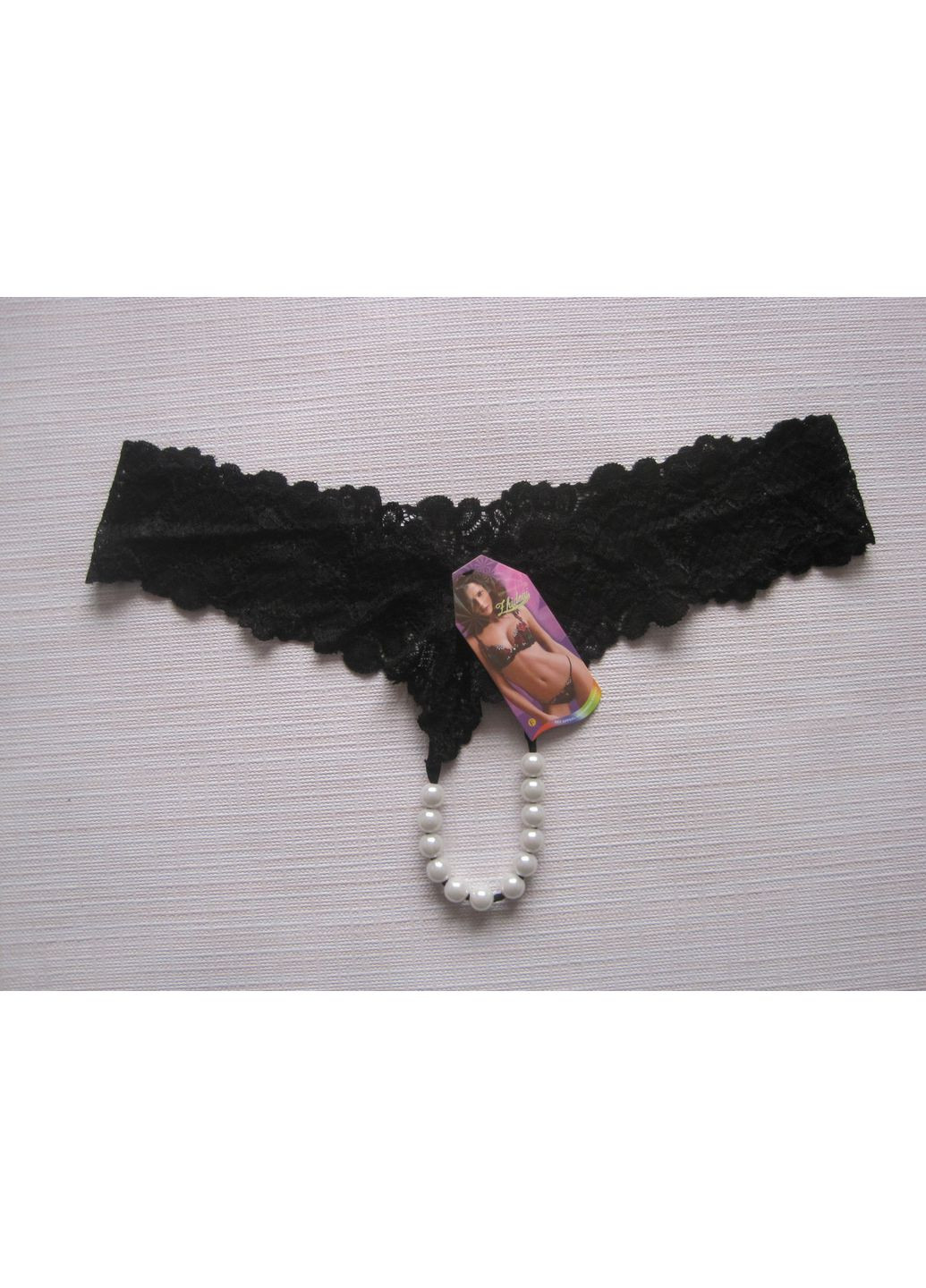 Трусики стринги с жемчужинами (10к001) No Brand (370289574)