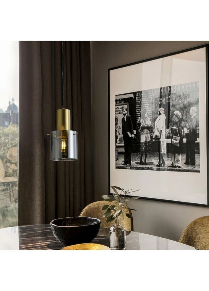 Люстра подвесная на 1 лампочку 26629 Золото 30-180х28х17 см. Sunnysky (335975507)