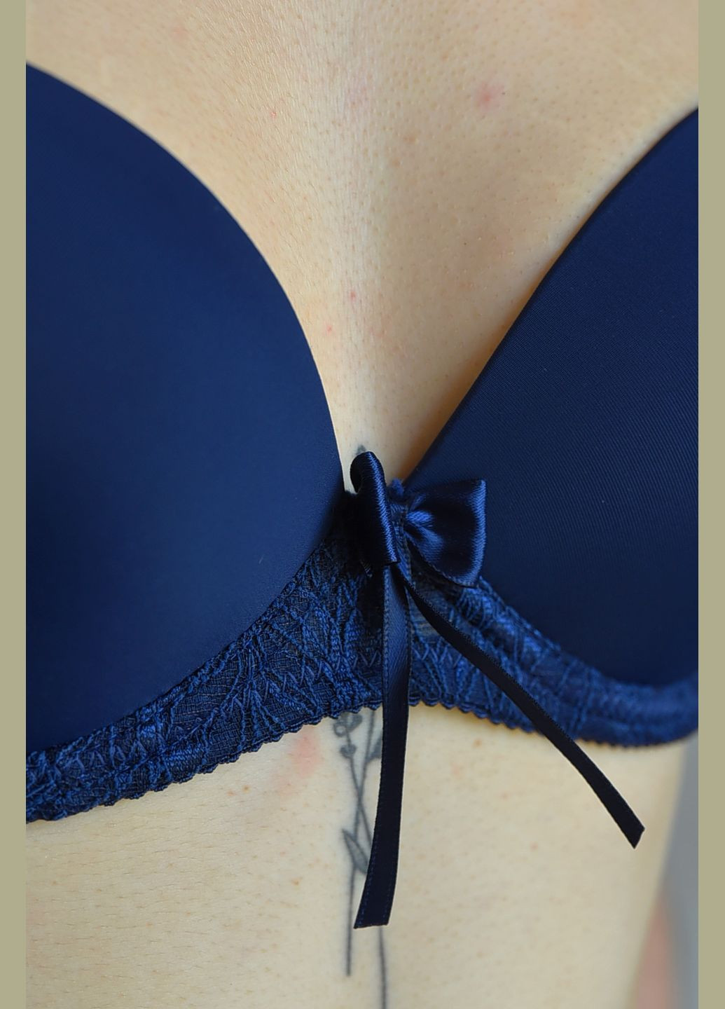 Тёмно-синий бюстгальтер женский темно-синего цвета чашка в Let's Shop полиамид