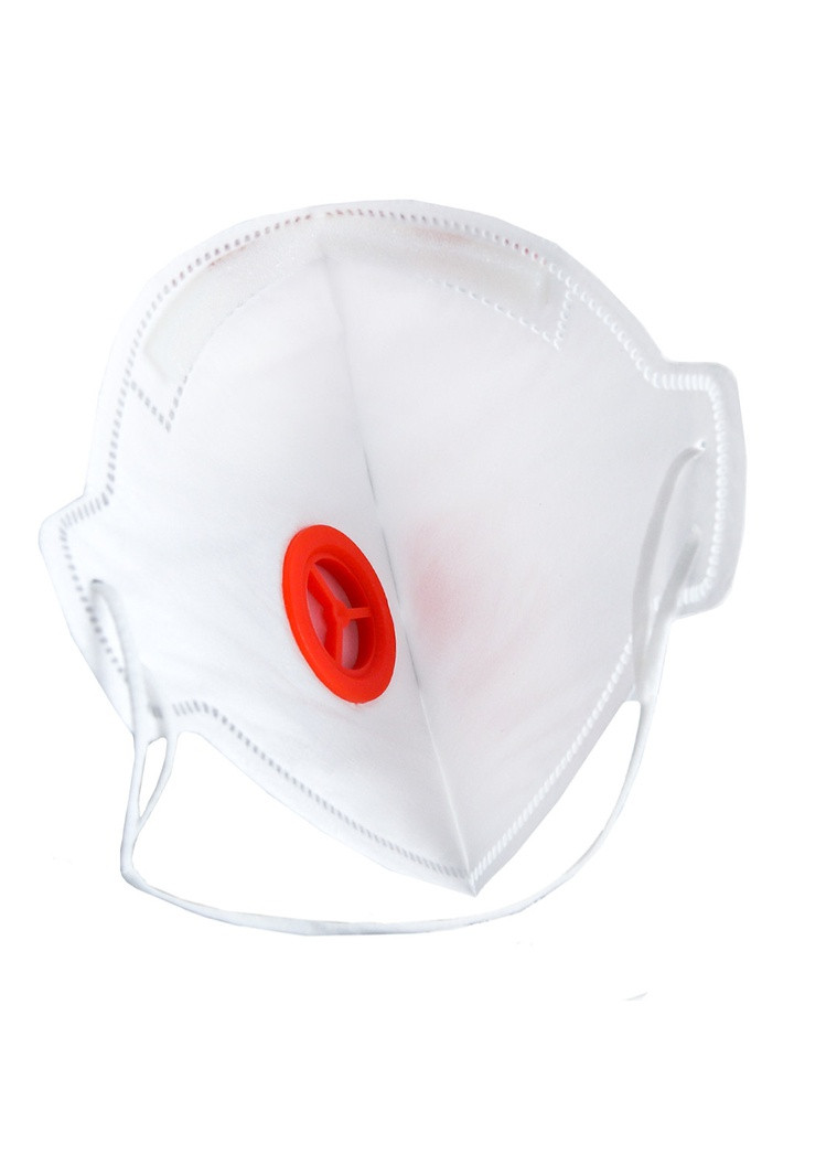 Респіратор медичний маска захисна НйоН FFP3 з клапаном і кліпсою 4шаровий білого кольору (Red 01) Valve (276070714)