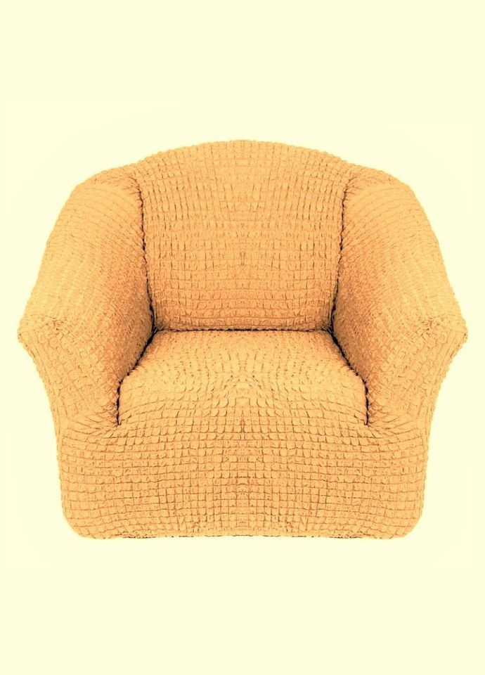 Чехол-накидка без оборки натяжной на кресло concordia комплект 2 шт. (жатка) Светло-Бежевый Venera (268547691)