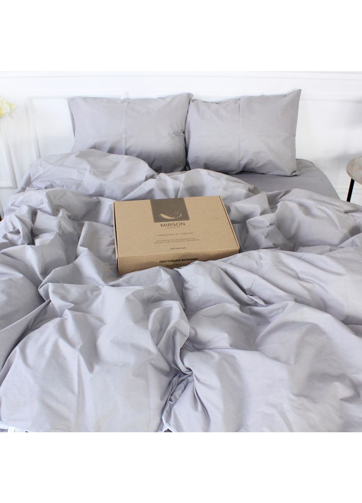 Постільна білизна (m215111) Mirson Ranforce Elite 16-5703 Light Gray 110х140 (366563597)