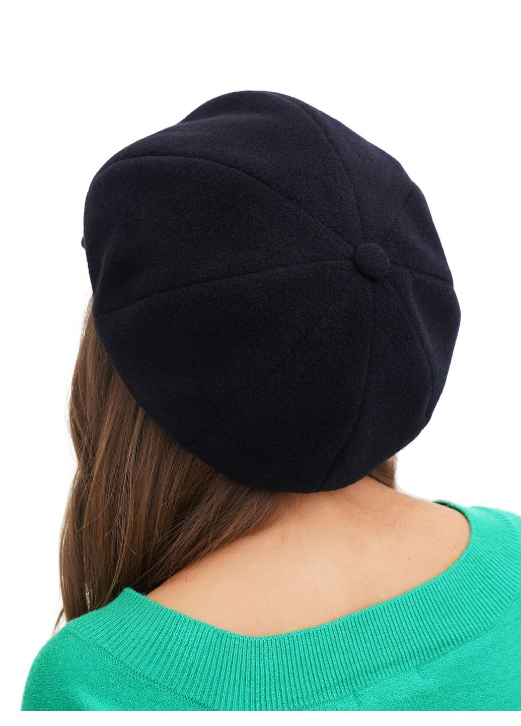 Кепка женская восьмиклинка тёмно-синяя шерстяная VECONS Восьмиклинка — додає об'єму та стильності (319170492)