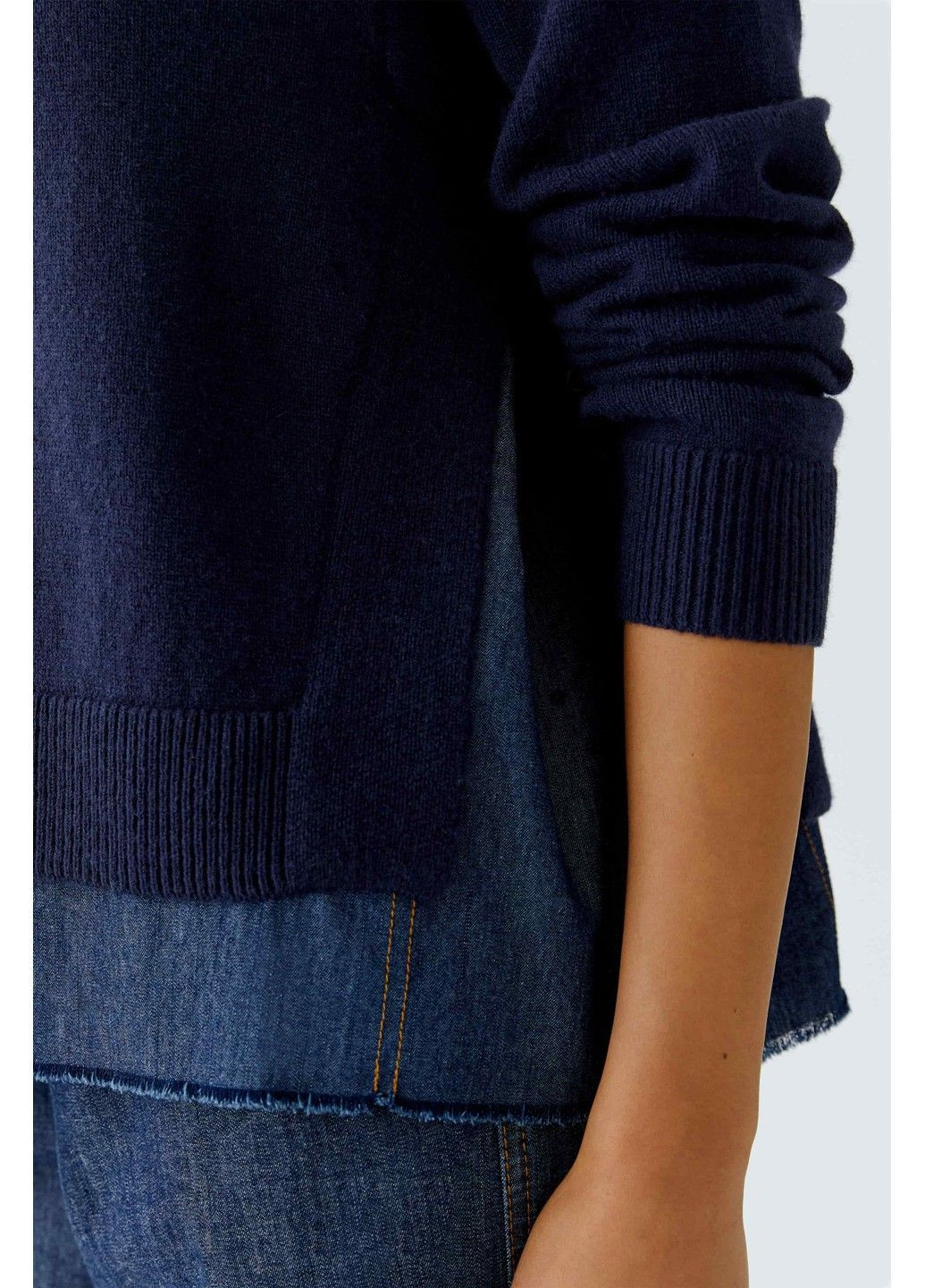 Синій демісезонний жіночий светр синій джемпер Oui