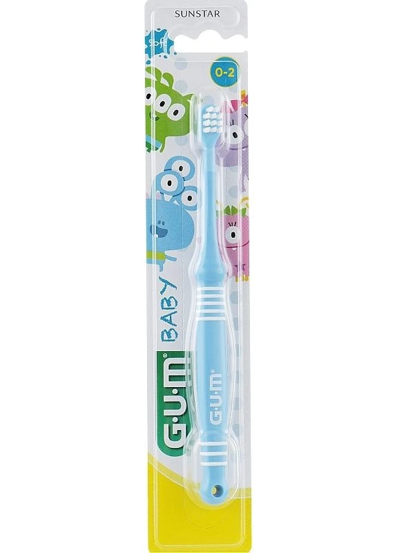 Зубна щітка "Baby", блакитна Toothbrush Зубная щетка "Baby", голубая (2-933827) GUM (380148087)