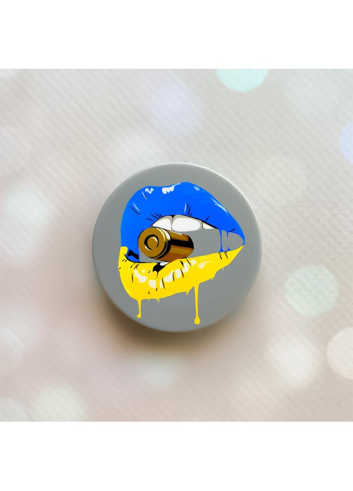 Тримач для смартфона / планшета попсокет Popsocket Сірий:: Губи. Куля (принт 264) Creative (360658401)