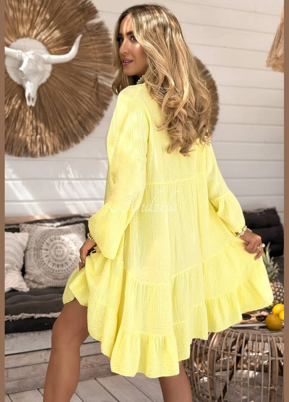 Жовтий кежуал сукня No Brand однотонна