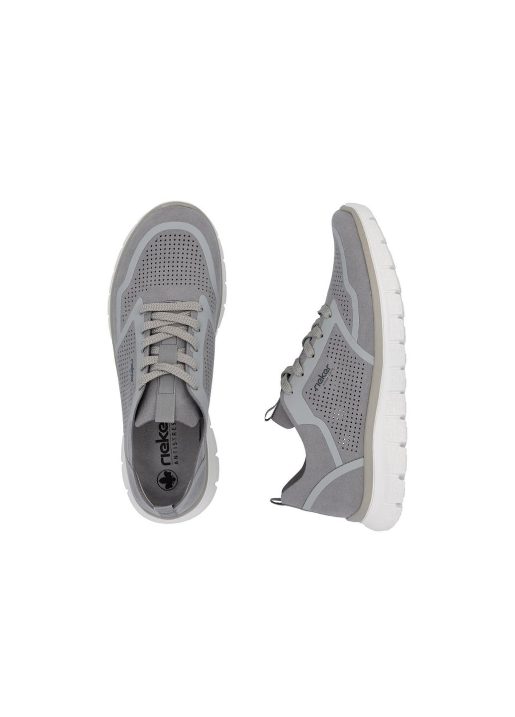 Серые летние кроссовки мужские b6600-42 Rieker