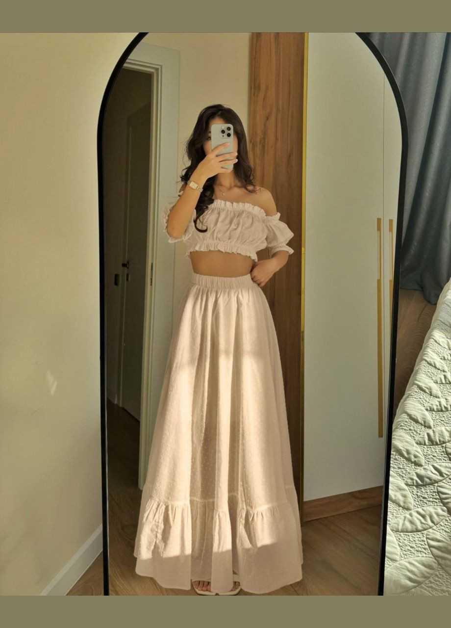 Костюм: блуза + юбка макси No Brand (330258756)