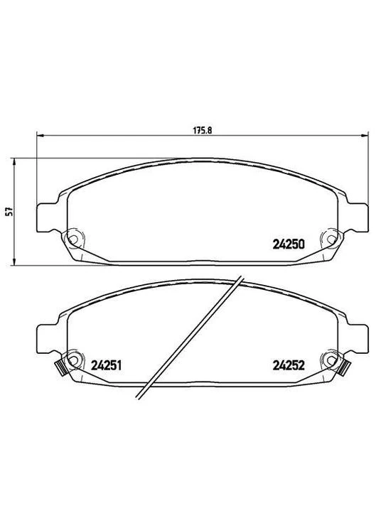 Тормозные колодки дисковые P37 010 Brembo (390283471)