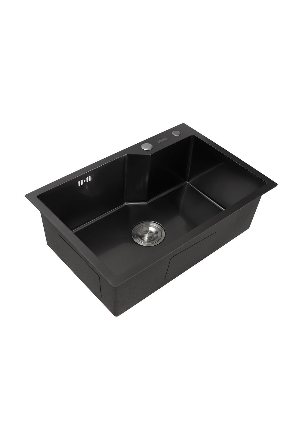 Кухонна мийка Handmade PVD 650х430х220 чорна (товщина 3,0/1,5 корзина та дозатор в комплекті) Platinum (269794078)