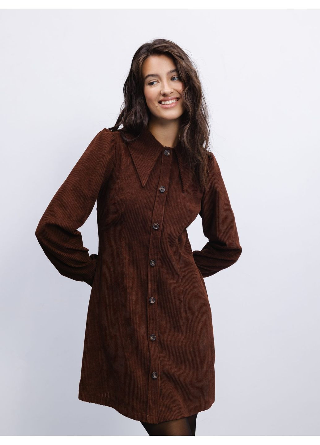 Коричневое платье, цвет коричневый Alvo