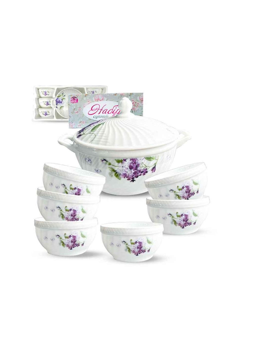 Набір cупний 7пр 30050-202052 Гортензія (2,5л; 740 мл) ТМ SNT (305229079)