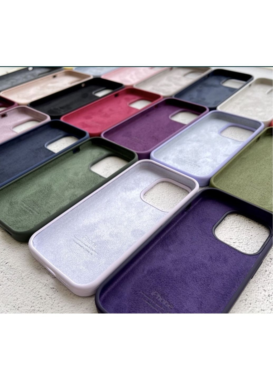Чехол на 14 PRO Silicone case микрофибра силиконовый для айфона 14 О Пурпурный Purple cover No Brand (369136895)