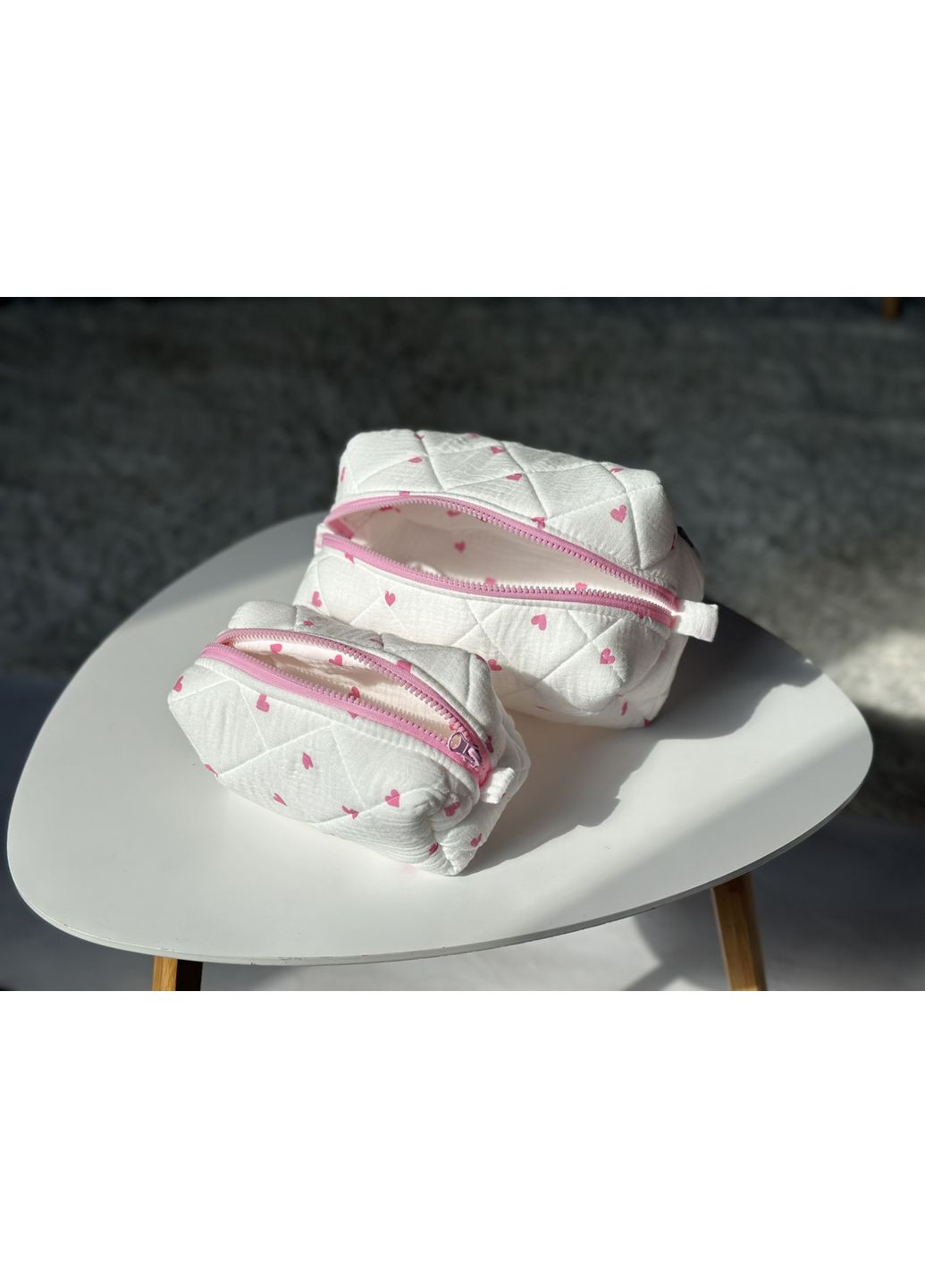 Косметичка муслиновая Розовые сердца Maybel (349833350)