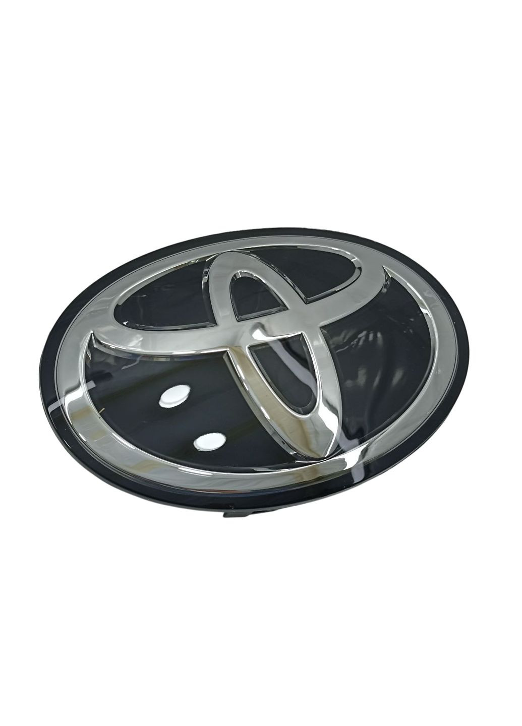 Эмблема решетки (под стеклом) ЧЕРНАЯ с ХРОМом 190х130 мм (на клипсах) Toyota (369610197)