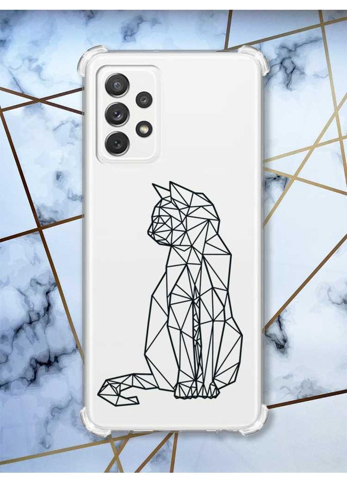 Чохол з потовщеними кутами на Samsung Galaxy A72 Котик (принт 124) Creative (359500853)