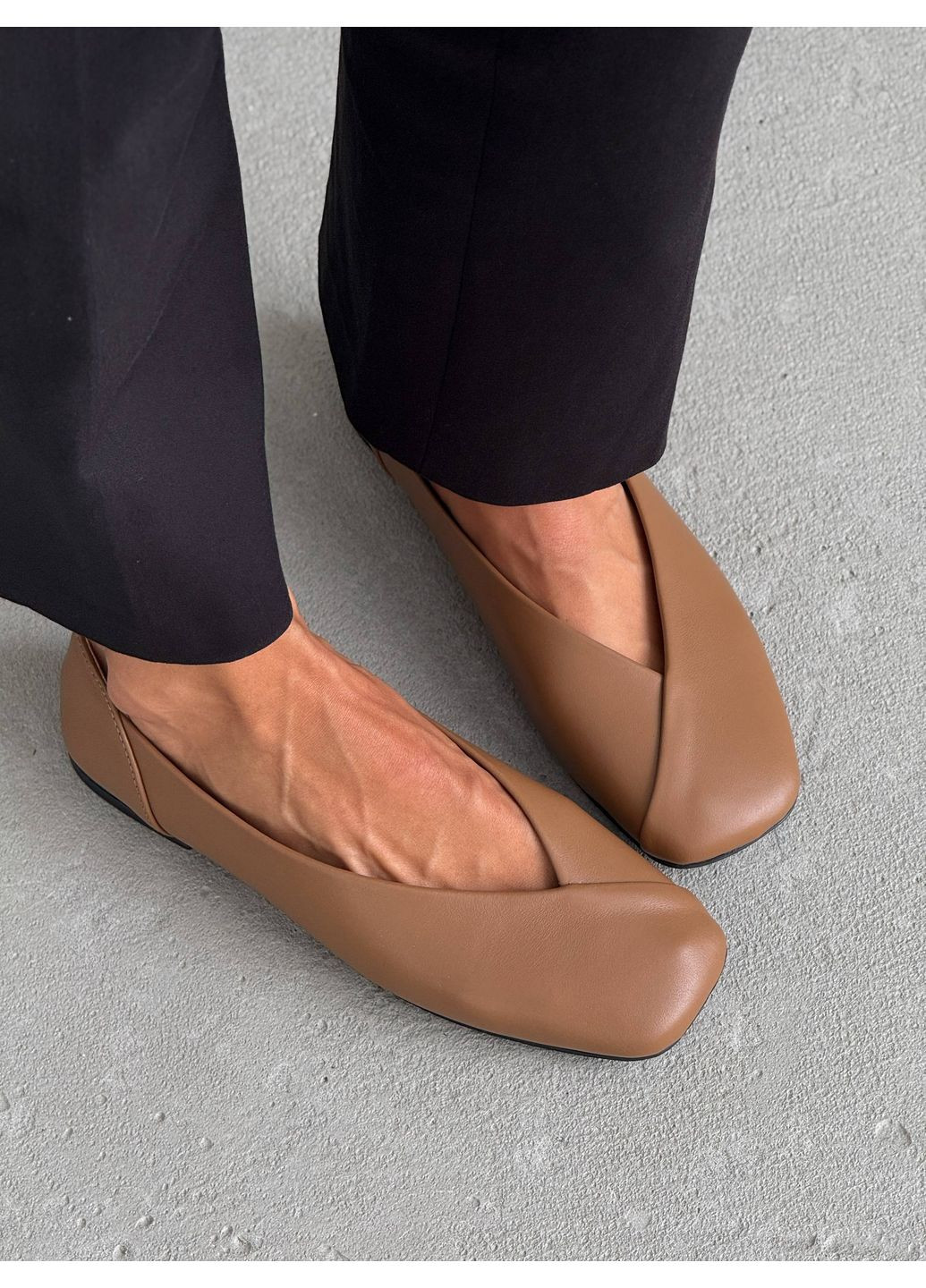 Женские балетки рыжие «орех» | рыжие (353601928)