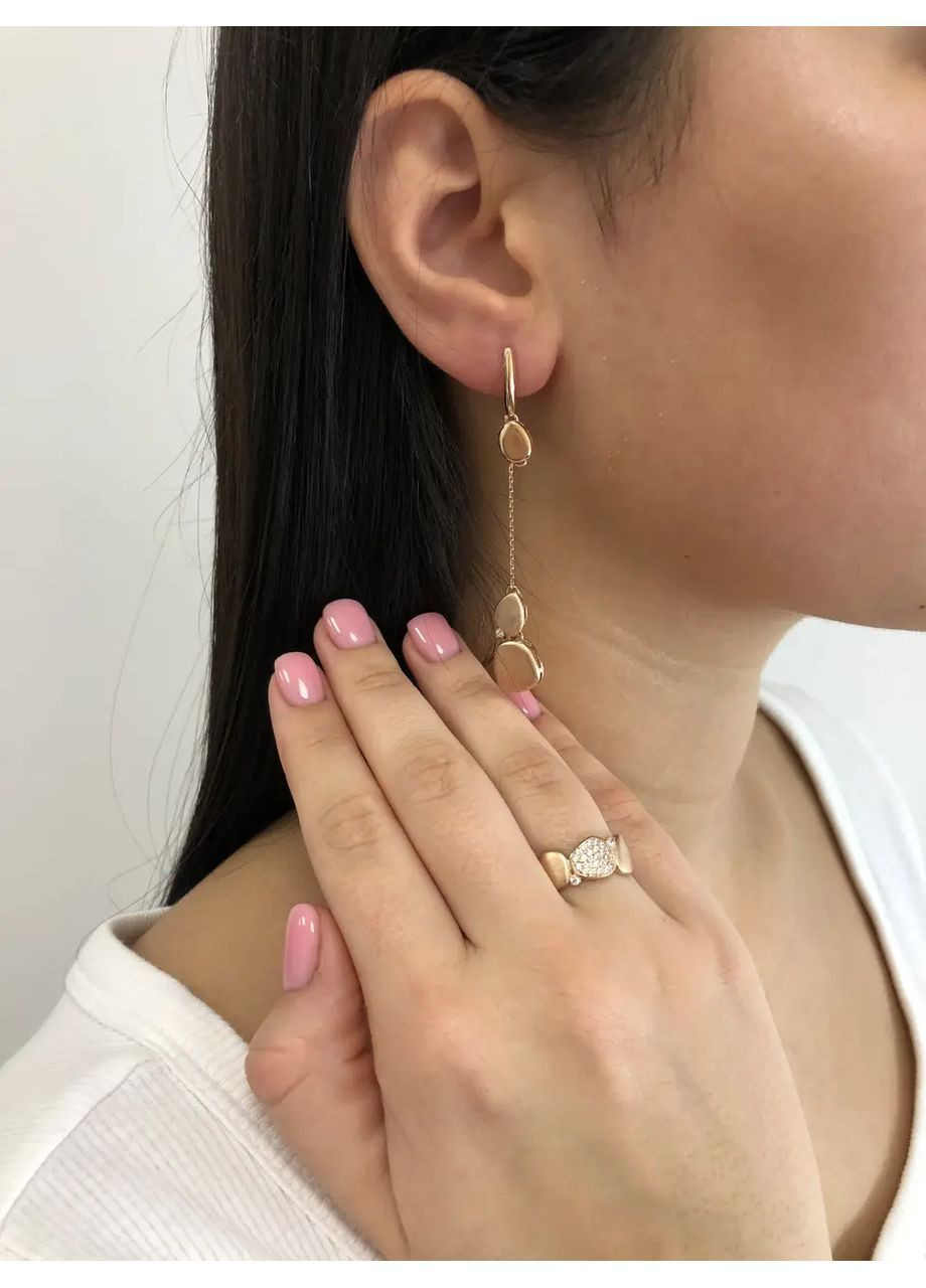 Серьги-подвески в красном золоте С264 Shatlen Сережки (362947430)