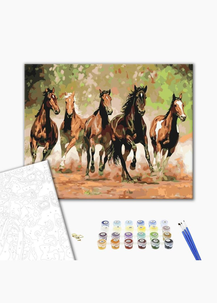Картина по номерам Табун лошадей 40 х 50 BS8288 Brushme (348359648)