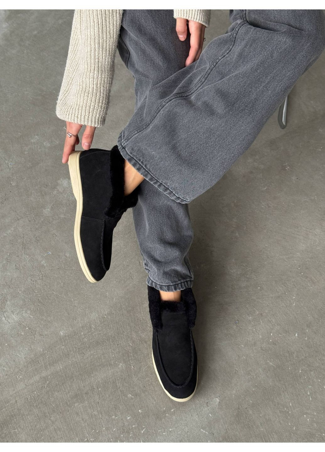 Зимові замшеві Лофери Helen (365968727)