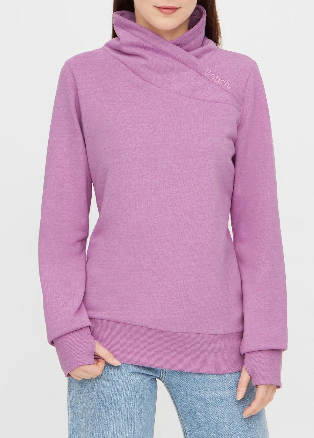 Сиреневый свитшот Bench однотонный (318483618)