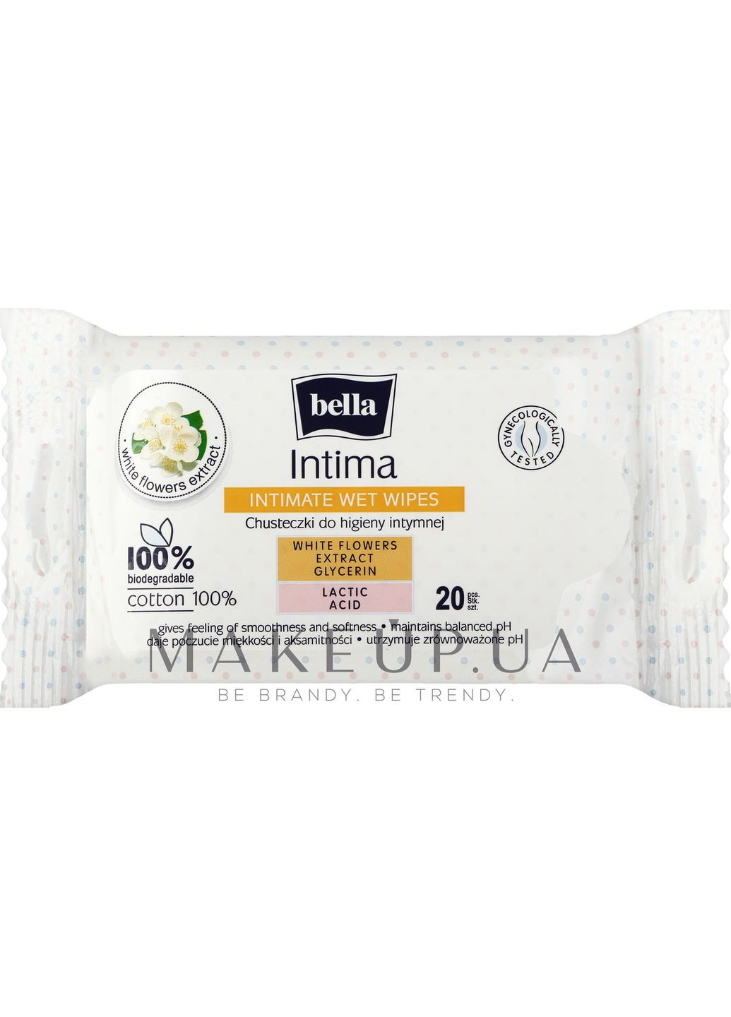 Вологі серветки для інтимної гігієни, 20 шт. Intima Wet Wipes 20шт (815376-27057388) Bella (368601496)