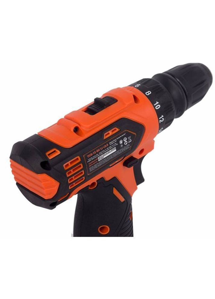 Шуруповерт-дрель аккумуляторная TCD-12 QC Li v2.0 12В 2х2А час Tekhmann (360415205)