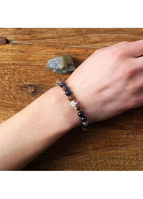 Браслет из натурального агата Coffee Agate No Brand (386504434)