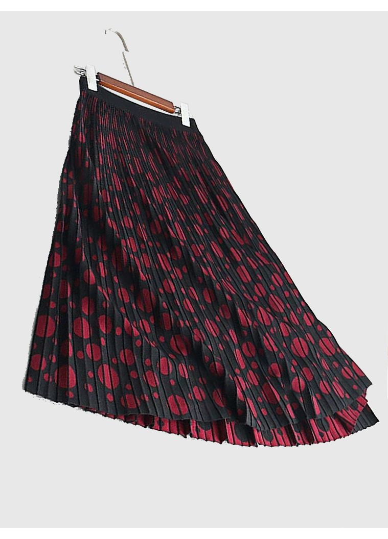 Трикотажна двостороння спідниця міді Бордовий Forza Viva (363261562)